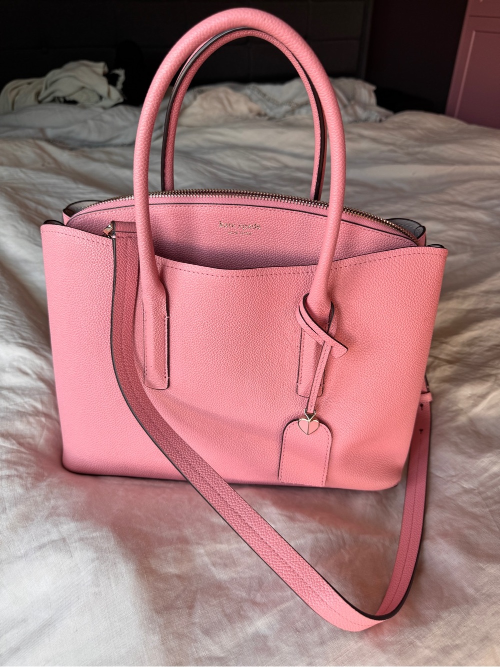 kate spade Pink Pebbled margaux Satchel